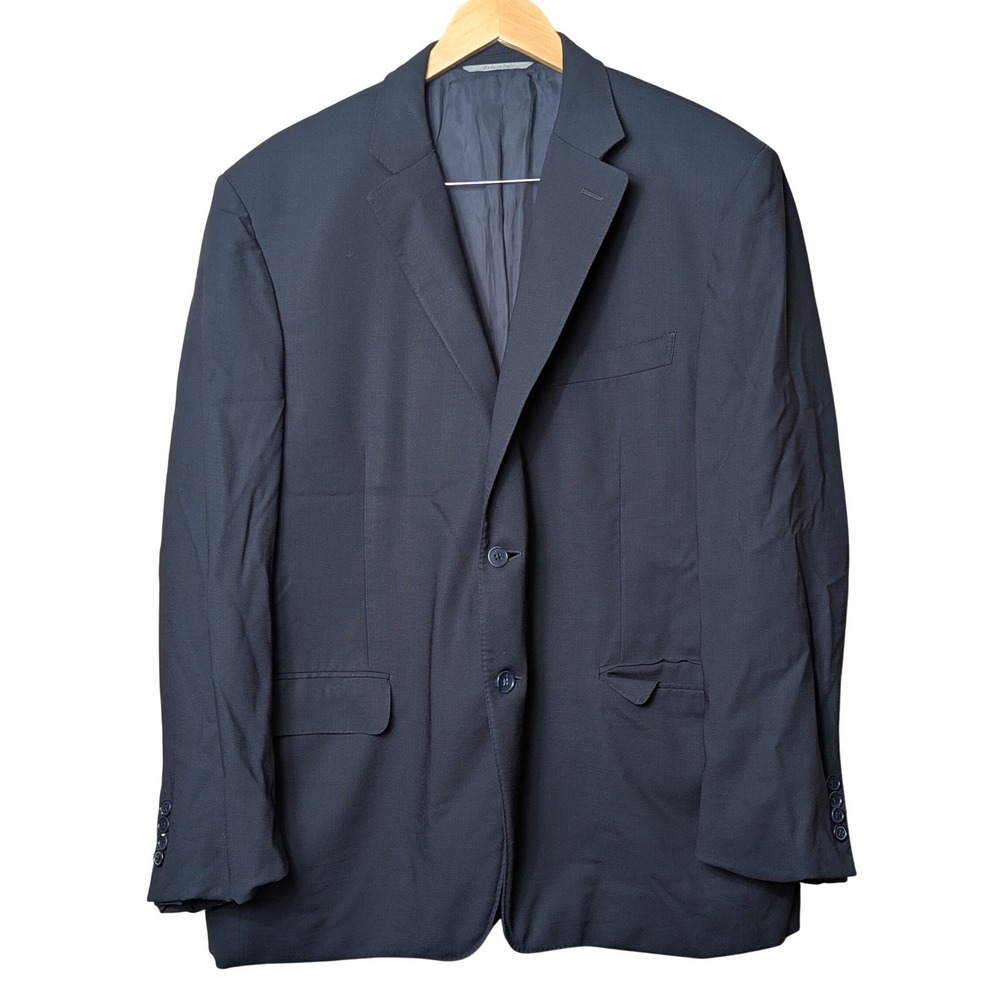 Canali Travel+Water Resistant Blazer Mens 42R Black Wool Italian Sport Coat